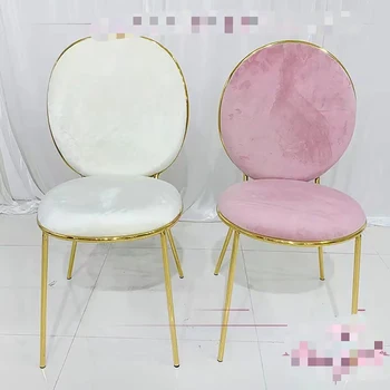 Новый дизайн, каркас из нержавеющей стали, розовые бархатные обеденные стулья в скандинавском стиле для свадьбы