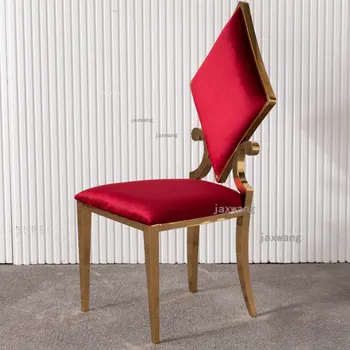 Обеденный стул со спинкой для отдыха, мебель для комнаты, Современные Тканевые обеденные стулья на заказ, Легкая Роскошная столовая для переговоров в скандинавском стиле в отеле
