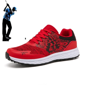 Обувь для гольфа, мужская модная обувь для тренировок по гольфу, нескользящая обувь для ходьбы по траве, мужская спортивная обувь для гольфа, Размеры 39-47