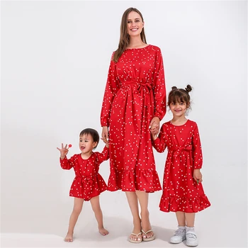 Одинаковые комплекты для семьи Одежда для мамы и меня в семейном стиле Однотонные НОВЫЕ Летние платья для мамы и дочки