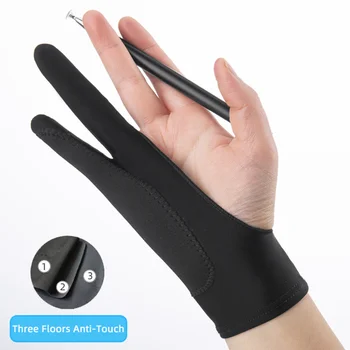 Перчатка для рисования двумя пальцами, перчатка для правой и левой руки, для рисования на сенсорном экране планшета iPad