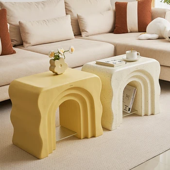 Пластиковый журнальный столик в минималистичном стиле, уникальный компактный журнальный столик, акриловый симпатичный диван-трансформер, входная мебель
