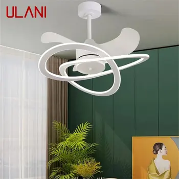 Потолочные вентиляторы ULANI Nordic Современные креативные винтажные светодиодные лампы 3 цвета с дистанционным управлением для дома, гостиной, спальни