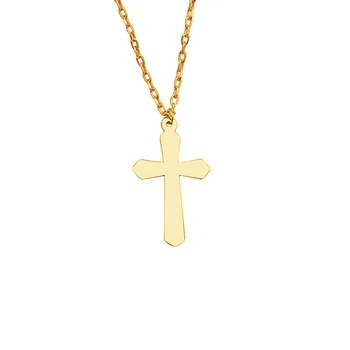 Простой классический металлический кулон в виде креста, модное женское ожерелье из нержавеющей стали, Легкие Роскошные аксессуары в стиле панк, Подарок