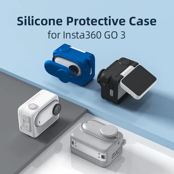 Пылезащитный Силиконовый Чехол Для корпуса камеры Insta360Go3 С Защитой Объектива От Царапин