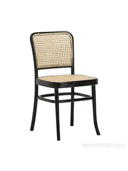 Ретро-скандинавский обеденный стул из ротанга ins из массива дерева, стул для макияжа, средневековый датский дизайнерский рабочий стол и стул