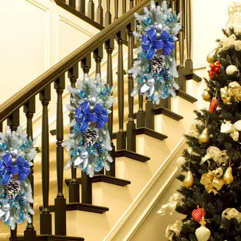 Рождественский венок Рождественский венок для входной двери, окна, лестницы, венки, украшение для лестницы, украшение для рождественских праздников