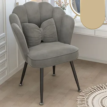 Роскошные бархатные стулья, современные металлические ножки, эргономичный шезлонг для отдыха, корейский стиль мебели sillas para sala de estar