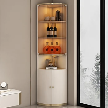 Роскошный винный шкаф, современный и минималистичный угловой шкаф для хранения, кладовка, угловой шкаф для гостиной