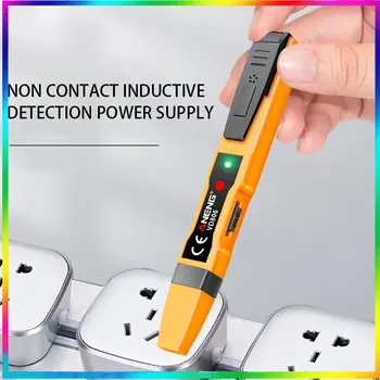 Ручка-детектор непрерывного напряжения Бесконтактный индуктивный измеритель напряжения переменного/ постоянного тока Электрическая компактная ручка-карандаш для проверки напряжения батареи