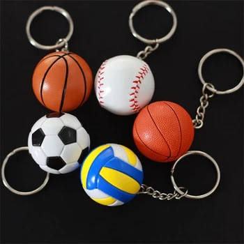 Специальная автомобильная подвеска Бейсбольные футбольные забавные брелки Кольцо для ключей Сумка-брелок с мячом