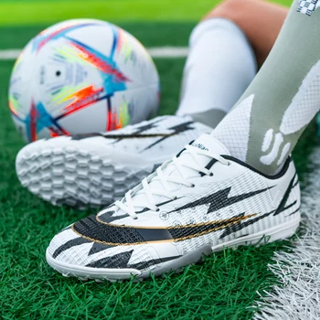 Спортивные кроссовки для мужчин Дышащая обувь Поддержка футбольных ботинок Высокого качества Дешевые оригинальные футбольные бутсы TF Kids