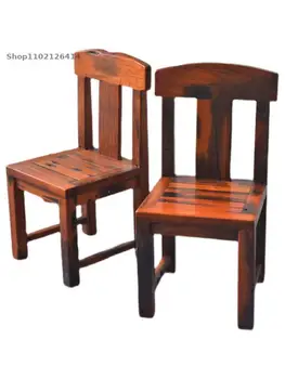 Старый деревянный обеденный стул в китайском стиле для взрослых, домашний чайный стул из чистого массива дерева, обеденный стол, стул, отдельный табурет