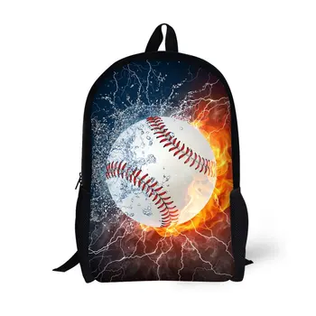 Сумки для бейсбольных книг Черный рюкзак для мужчин, детей, девочек, женщин, 16-дюймовые классные школьные сумки с рисунком сгорания, повседневная подростковая сумка для книг