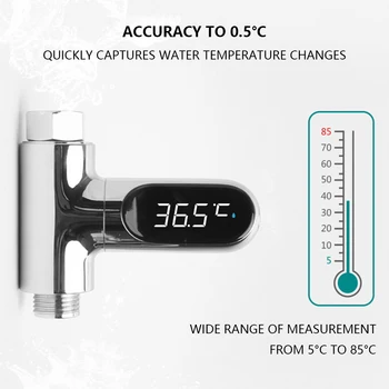 Термометр для воды по Фаренгейту Цельсию с поворотом на 360 градусов Электронный Термометр для воды Измеритель температуры воды для ванной душевой кабины