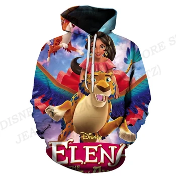 Толстовки Elena of Avalor с 3D принтом, толстовка Magic Princess для мальчиков и девочек, толстовки с капюшоном, модные свитшоты с мультфильмами, детские толстовки оверсайз