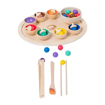 Чаши Монтессори, Игрушечные шарики, соответствующие цветовой классификации, дошкольные сенсорные игрушки, тренирующие логическое мышление, Игрушка Монтессори