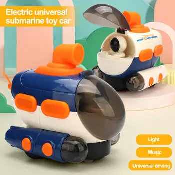 Электрическая подводная лодка, игрушечный автомобиль с вращающимися космонавтами, Музыкальная проекция, Световое моделирование, Забавная модель самолета